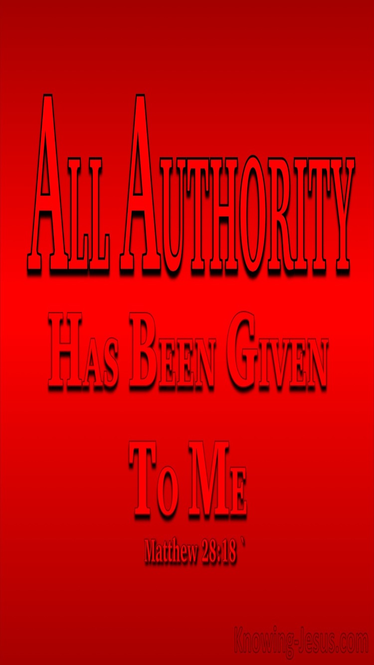 Matthew 28:18 All Authority Has Been Given (red)